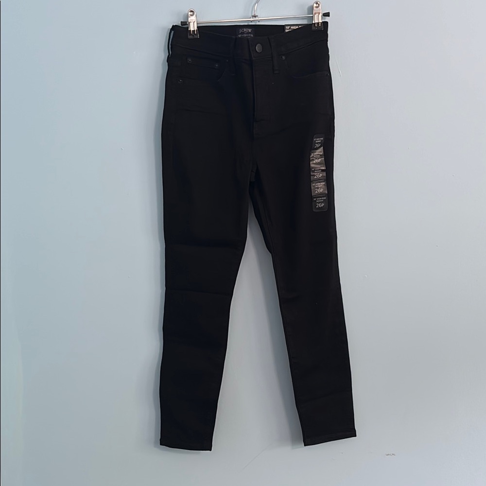 J. Crew Black Skinny Jeans Sleek Tapered Fit
